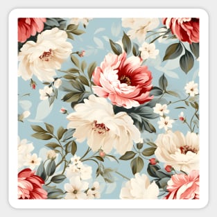 Shabby Chic Flowers Pattern 16 Sticker